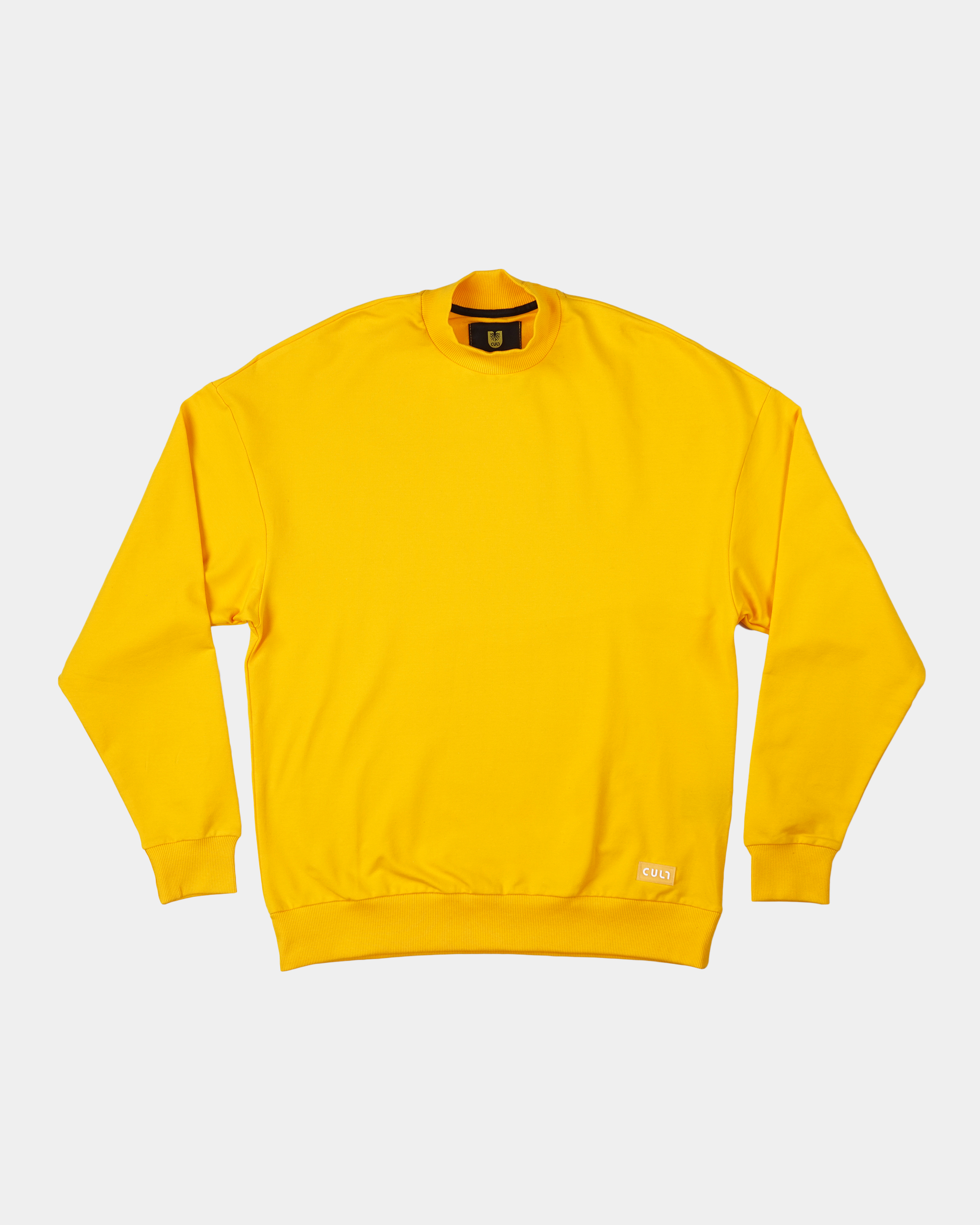 Свитшот "CULT" унисекс oversize с горлом желтый