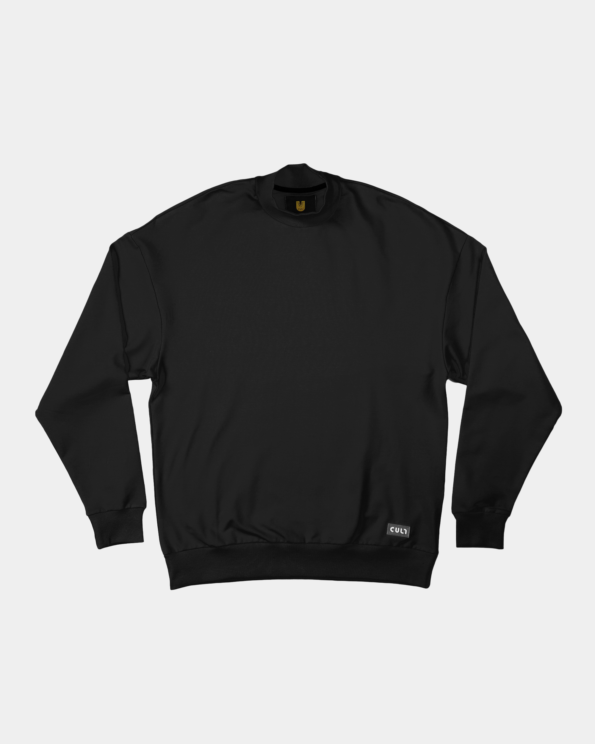 Свитшот "CULT" унисекс oversize с горлом черный