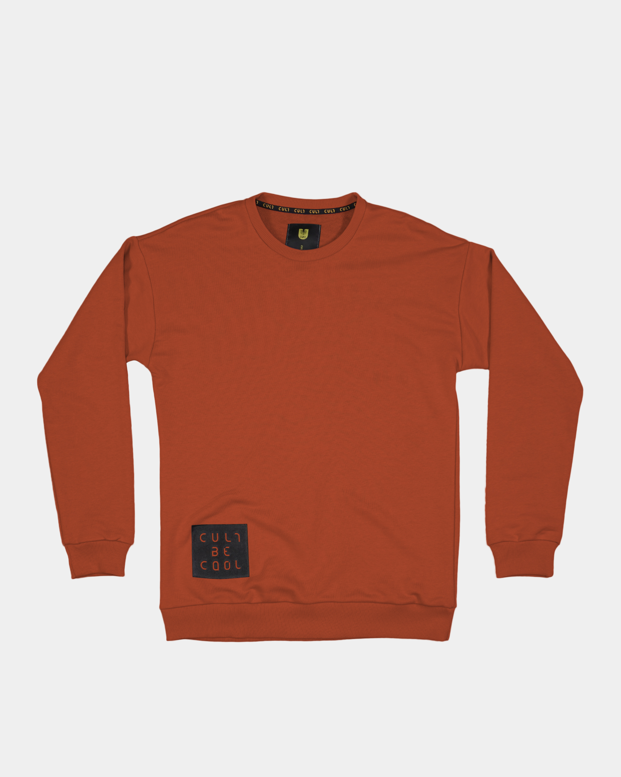 Свитшот "CULT" умеренный oversize кирпичный